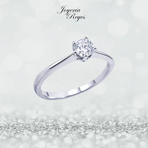 Anillo de plata rodinada fabricación Italiana - ley 925 - modelo R-0701C