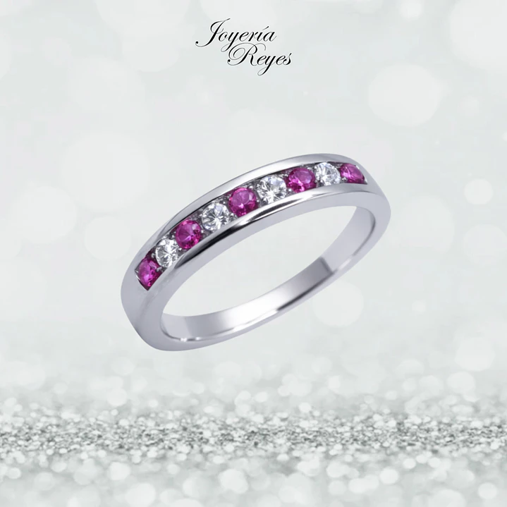 Anillo de plata rodinada fabricación Italiana - ley 925 - modelo R-0548R 1