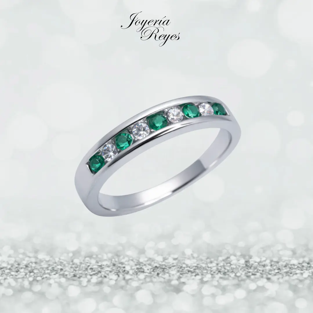 Anillo de plata rodinada fabricación Italiana - ley 925 - modelo R-0548E 1