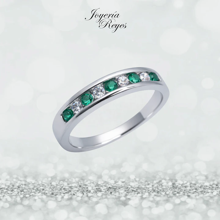 Anillo de plata rodinada fabricación Italiana - ley 925 - modelo R-0548E 1