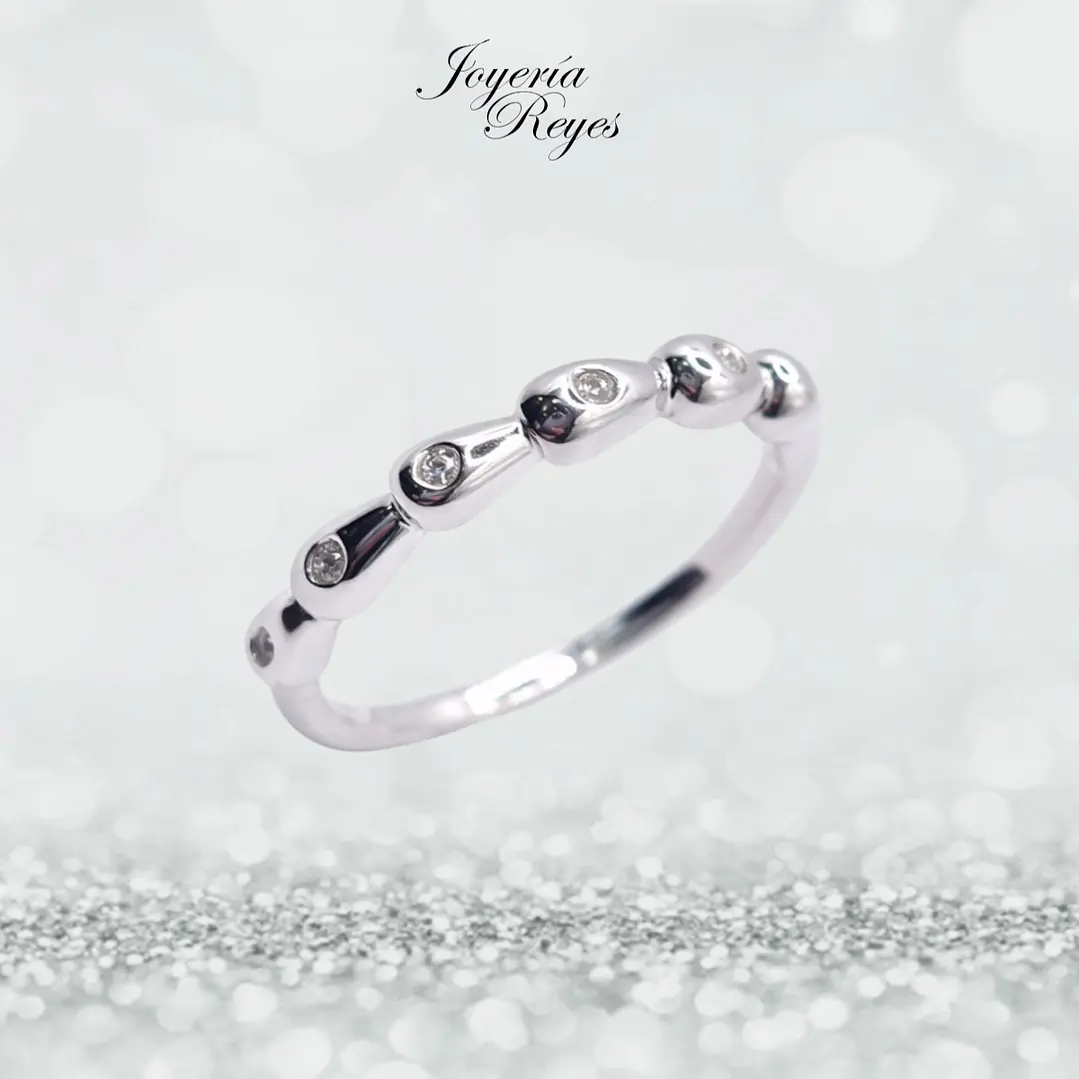 Anillo de plata rodinada fabricación Italiana - ley 925 - modelo 223206FRSWSH1 1
