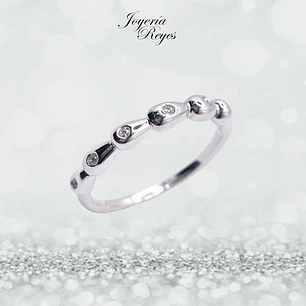 Anillo de plata rodinada fabricación Italiana - ley 925 - modelo 223206FRSWSH1