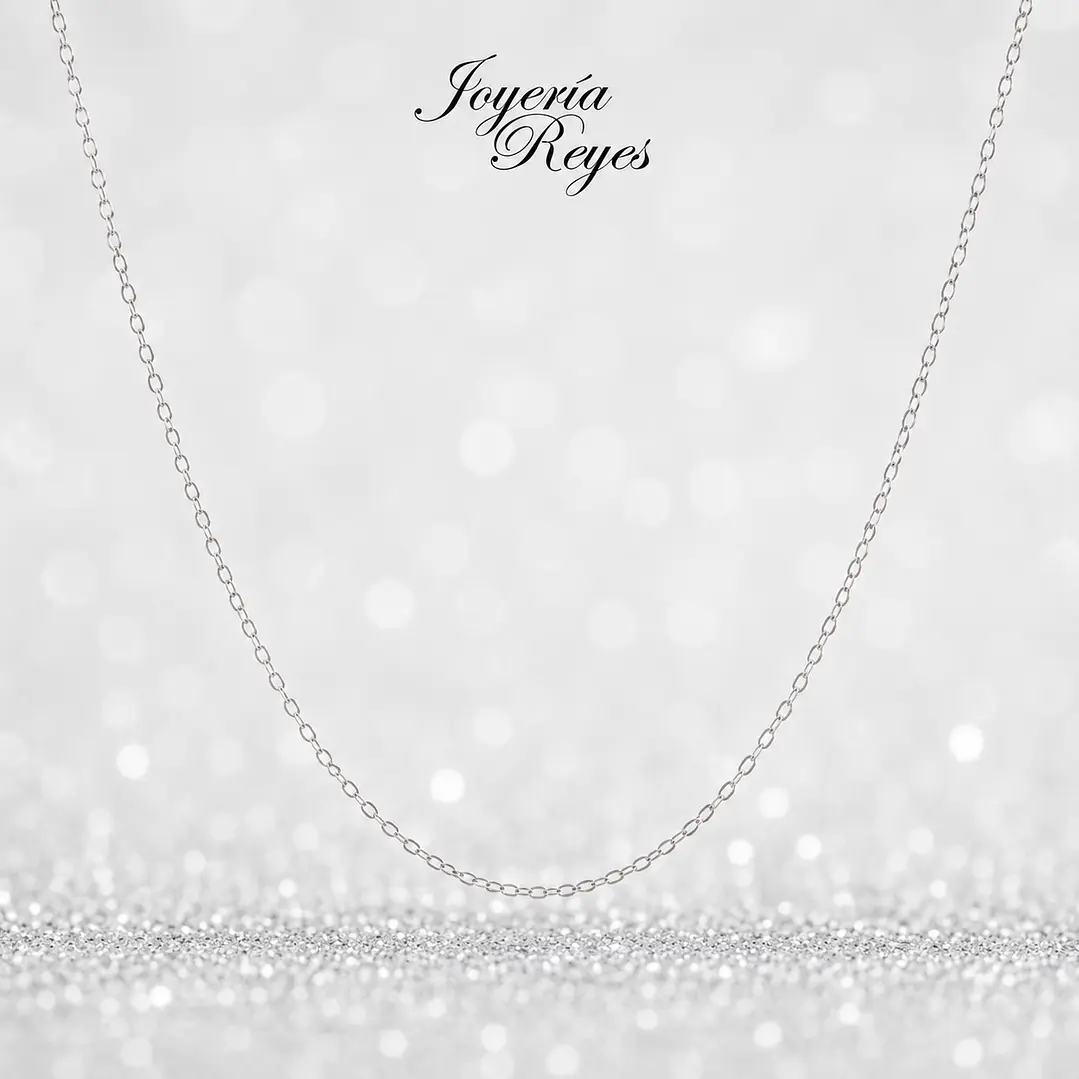 Cadena Oro Blanco Fabricación Italiana 18 kilates 1,9 grs aprox, 40 cm 1
