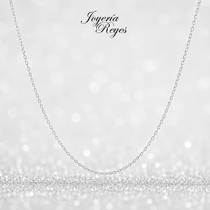 Cadena Oro Blanco Fabricación Italiana 18 kilates 1,9 grs aprox, 40 cm