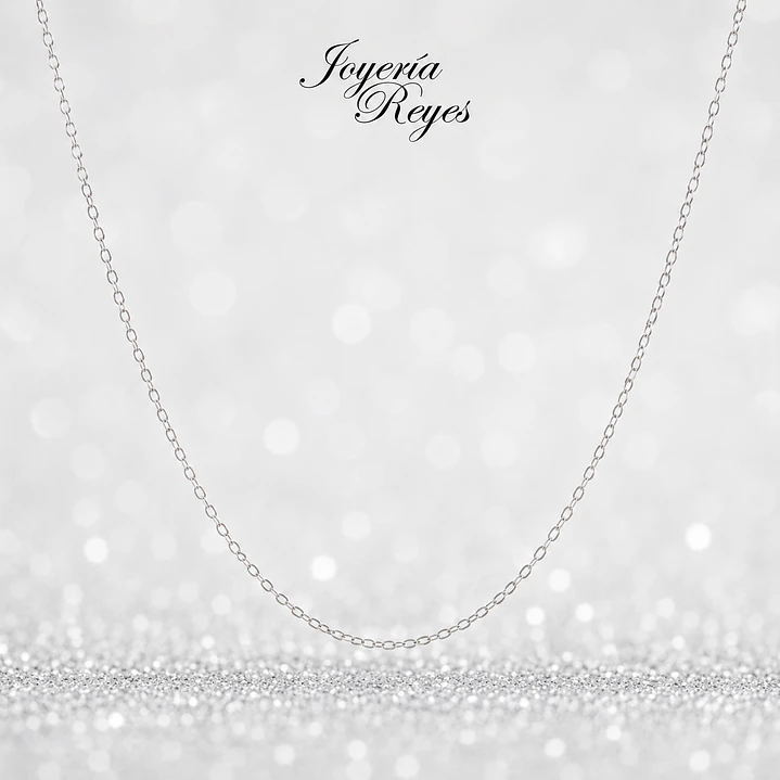 Cadena Oro Blanco Fabricación Italiana 18 kilates 1,9 grs aprox, 40 cm 1