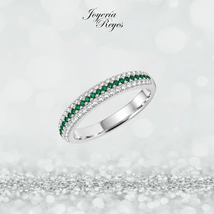 Anillo de plata rodinada fabricación Italiana - ley 925 - modelo SL30262B1