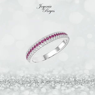 Anillo de plata rodinada fabricación Italiana - ley 925 - modelo SL30262C1