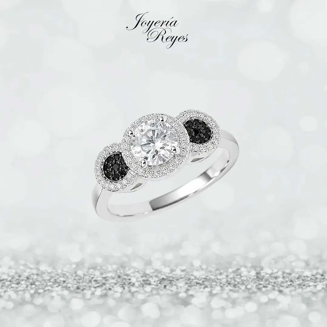 Anillo de plata rodinada fabricación Italiana - ley 925 - modelo SL30520A1 1