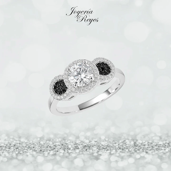Anillo de plata rodinada fabricación Italiana - ley 925 - modelo SL30520A1 1