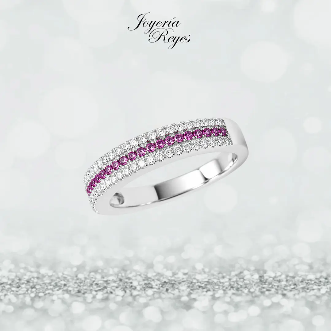 Anillo de plata rodinada fabricación Italiana - ley 925 - modelo SL30525G1 1
