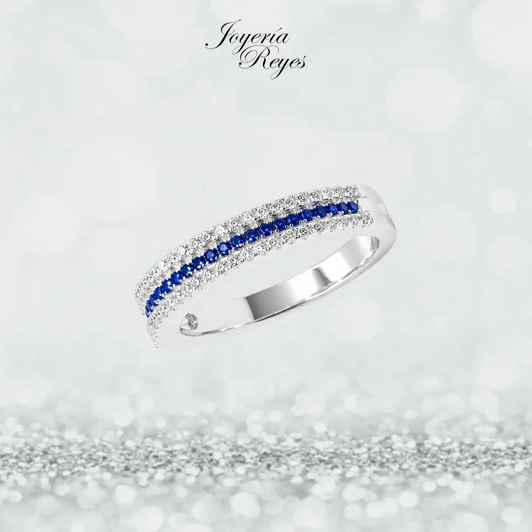 Anillo de plata rodinada fabricación Italiana - ley 925 - modelo SL30525J1 1