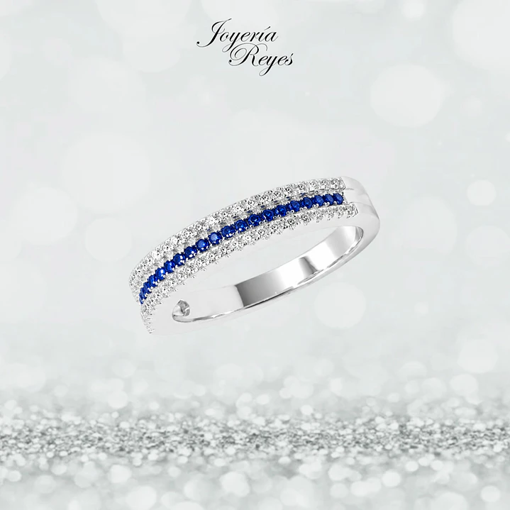 Anillo de plata rodinada fabricación Italiana - ley 925 - modelo SL30525J1 1