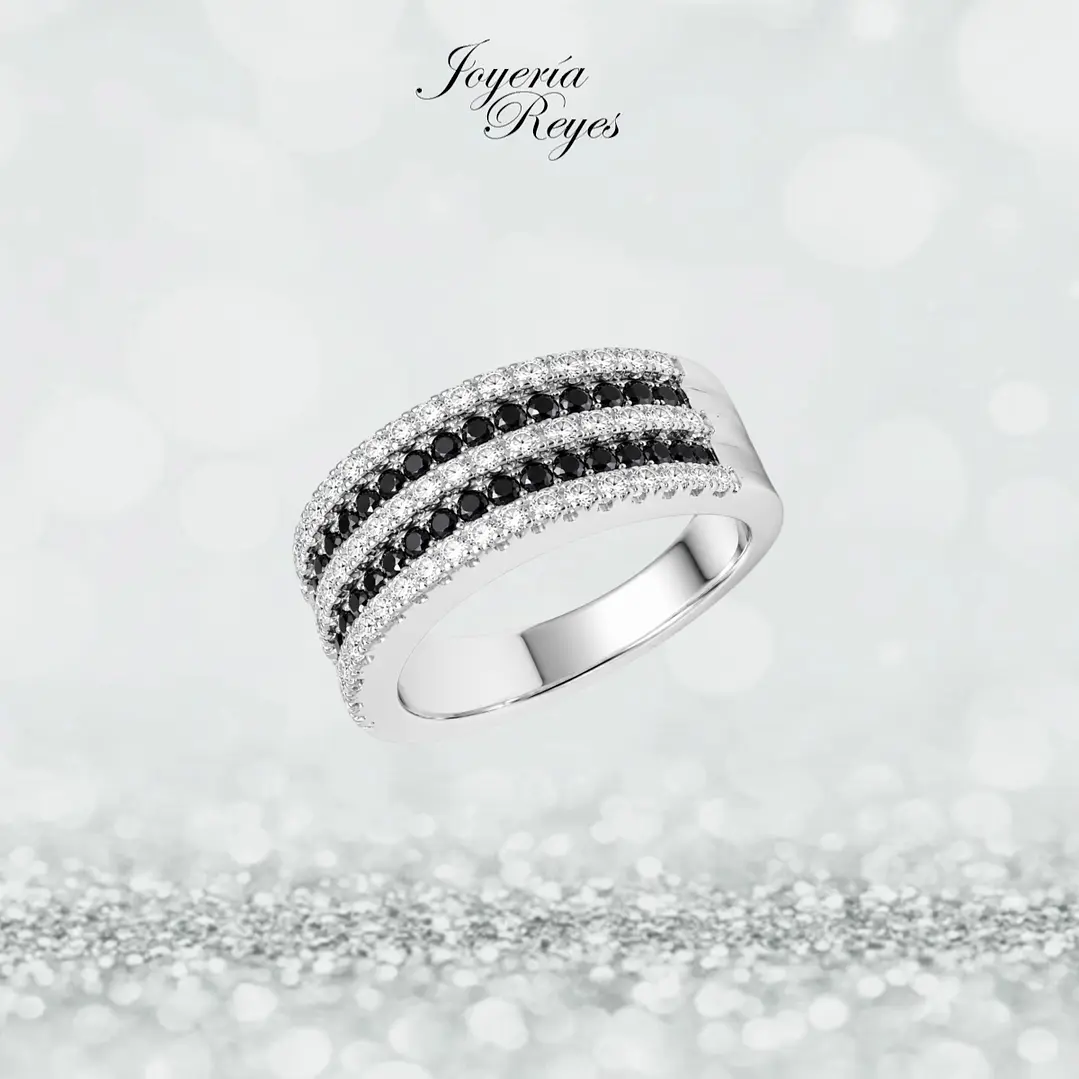 Anillo de plata rodinada fabricación Italiana - ley 925 - modelo SL30526A1 1