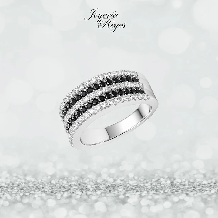 Anillo de plata rodinada fabricación Italiana - ley 925 - modelo SL30526A1 1