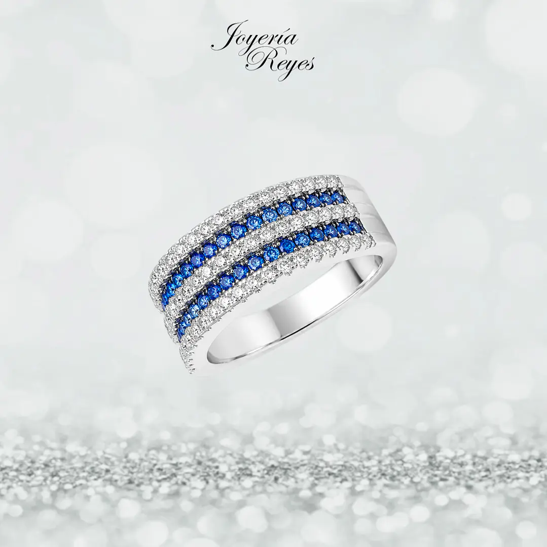 Anillo de plata rodinada fabricación Italiana - ley 925 - modelo SL30526DH1 1