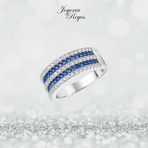 Anillo de plata rodinada fabricación Italiana - ley 925 - modelo SL30526DH1