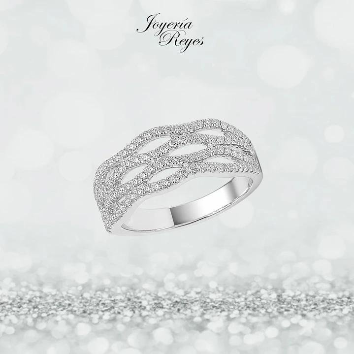 Anillo de plata rodinada fabricación Italiana - ley 925 - modelo SL30564A1 1