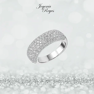Anillo de plata rodinada fabricación Italiana - ley 925 - modelo SL30609A1