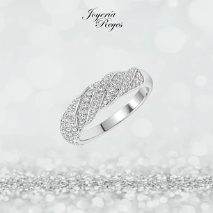 Anillo de plata rodinada fabricación Italiana - ley 925 - modelo SL31247A1