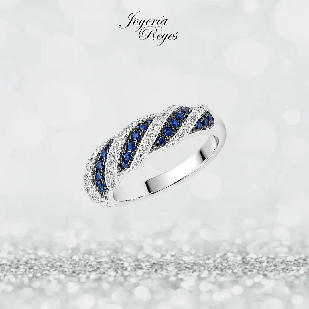 Anillo de plata rodinada fabricación Italiana - ley 925 - modelo SL31247J1 1