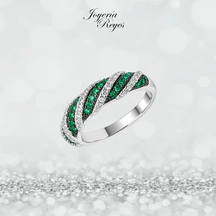 Anillo de plata rodinada fabricación Italiana - ley 925 - modelo SL31247L1 