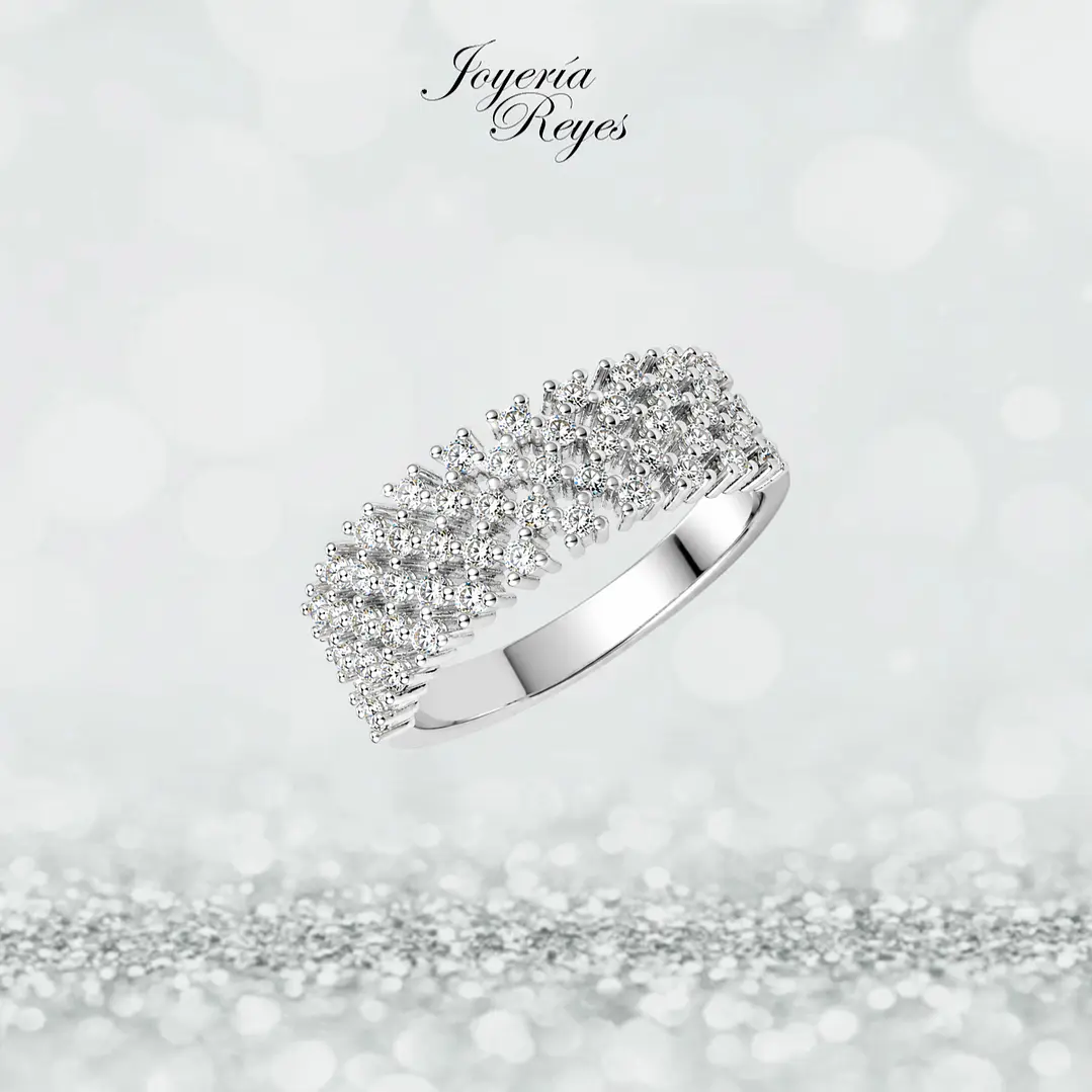 Anillo de plata rodinada fabricación Italiana - ley 925 - modelo SL31544A1 1