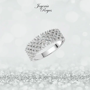 Anillo de plata rodinada fabricación Italiana - ley 925 - modelo SL31544A1