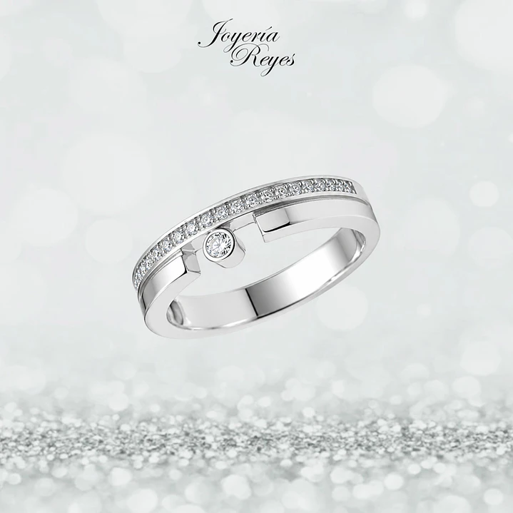 Anillo de plata rodinada fabricación Italiana - ley 925 - modelo SL32019B1 1