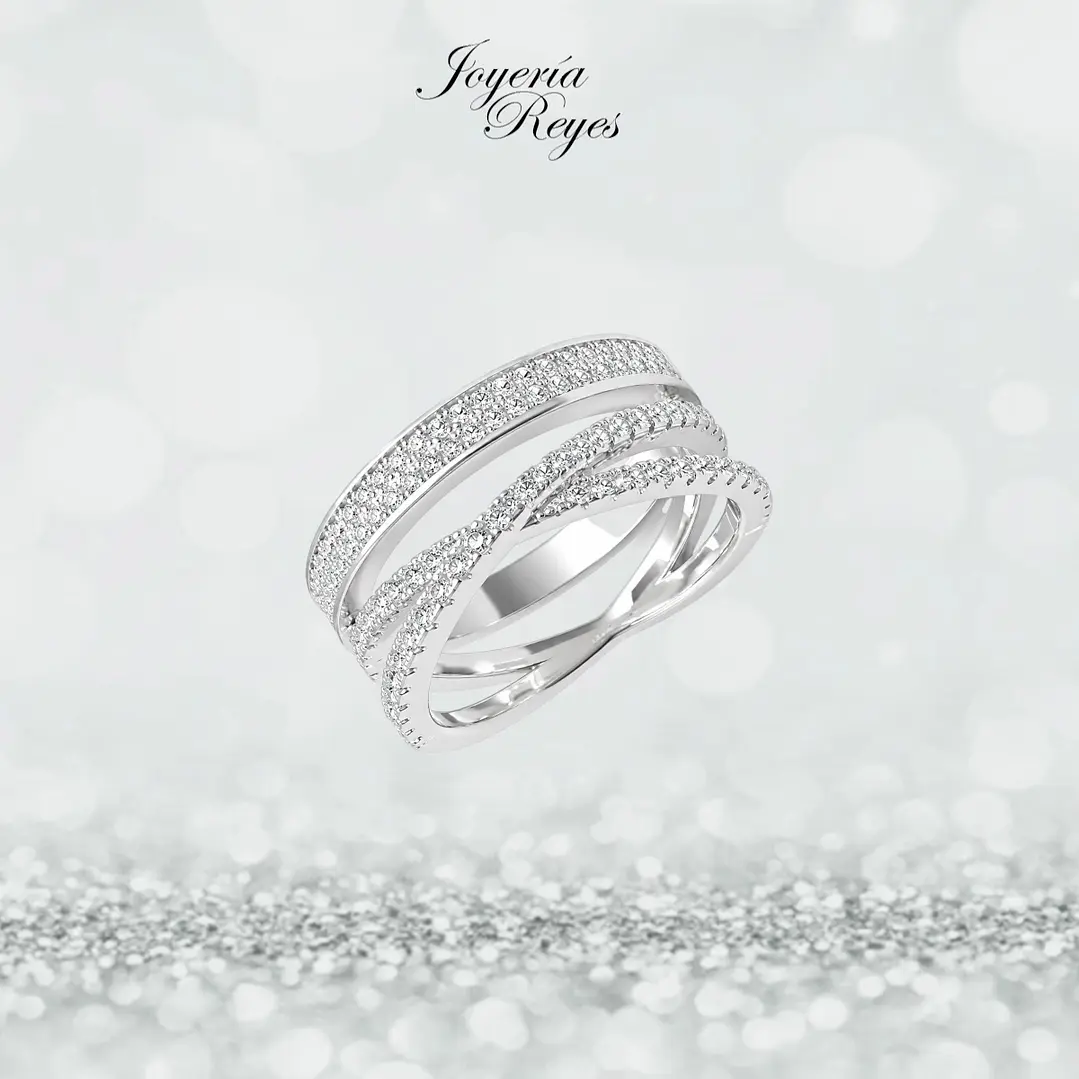 Anillo de plata rodinada fabricación Italiana - ley 925 - modelo SL32233A1VI  1