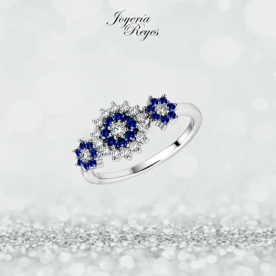 Anillo de plata rodinada fabricación Italiana - ley 925 - modelo SL32419J1 1