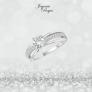 Anillo de plata rodinada fabricación Italiana - ley 925 - modelo SL32610A1