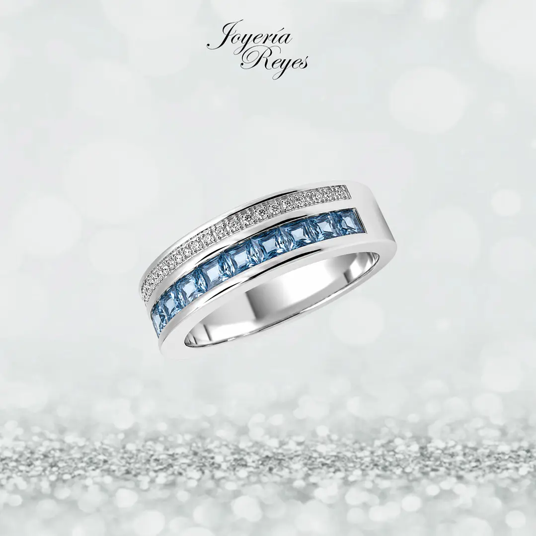 Anillo de plata rodinada fabricación Italiana - ley 925 - modelo SL32683B1 1