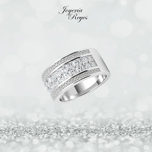 Anillo de plata rodinada fabricación Italiana - ley 925 - modelo SL32684A1