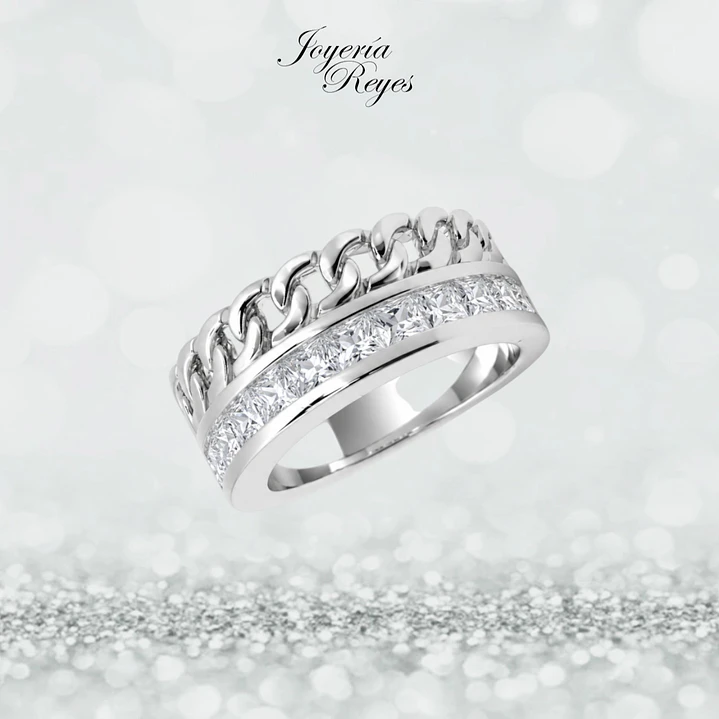 Anillo de plata rodinada fabricación Italiana - ley 925 - modelo SL32725A1 1
