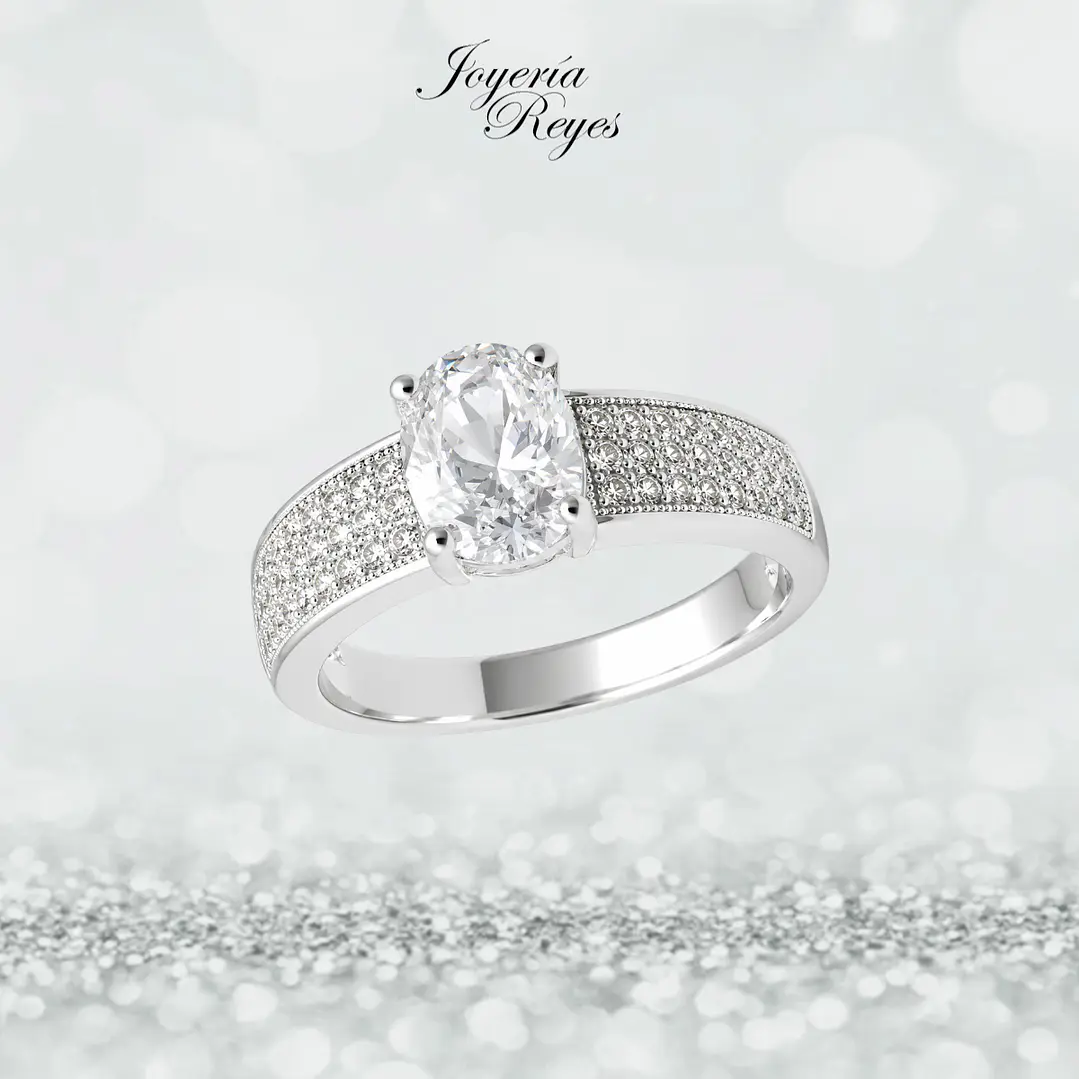 Anillo de plata rodinada fabricación Italiana - ley 925 - modelo SL60029C1T 1