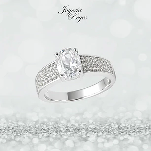 Anillo de plata rodinada fabricación Italiana - ley 925 - modelo SL60029C1T