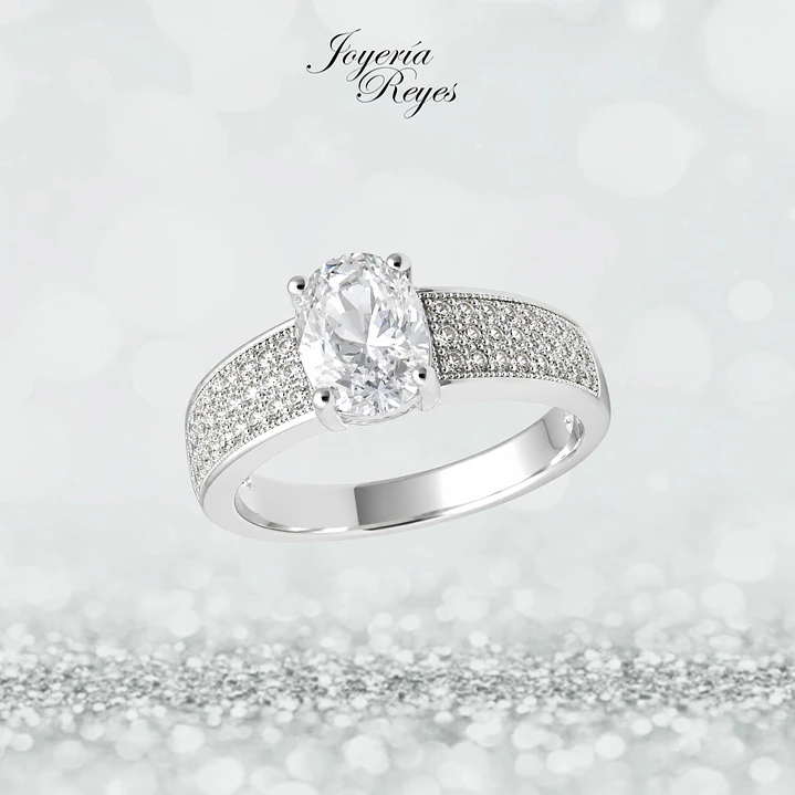 Anillo de plata rodinada fabricación Italiana - ley 925 - modelo SL60029C1T 1