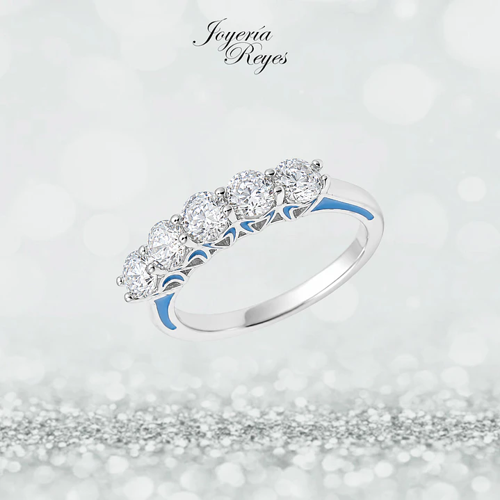Anillo de plata rodinada fabricación Italiana - ley 925 - modelo SL90407A1 1