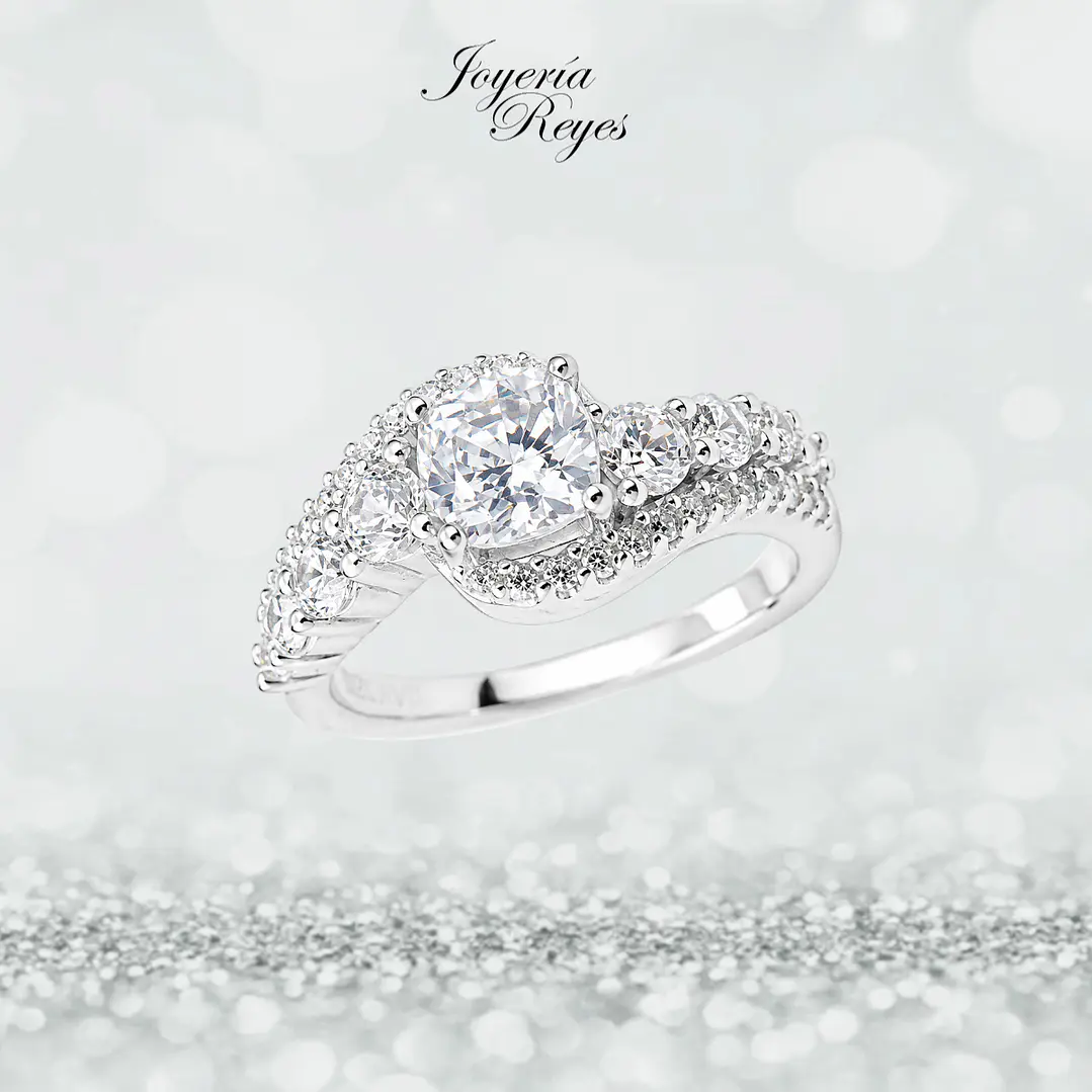 Anillo de plata rodinada fabricación Italiana - ley 925 - modelo SL90446A1T 1