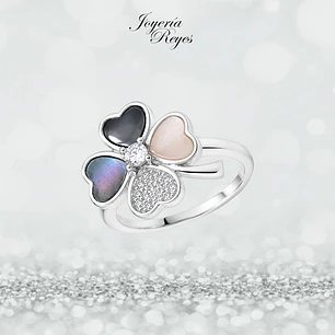 Anillo de plata rodinada fabricación Italiana - ley 925 - modelo SL90504A1V1