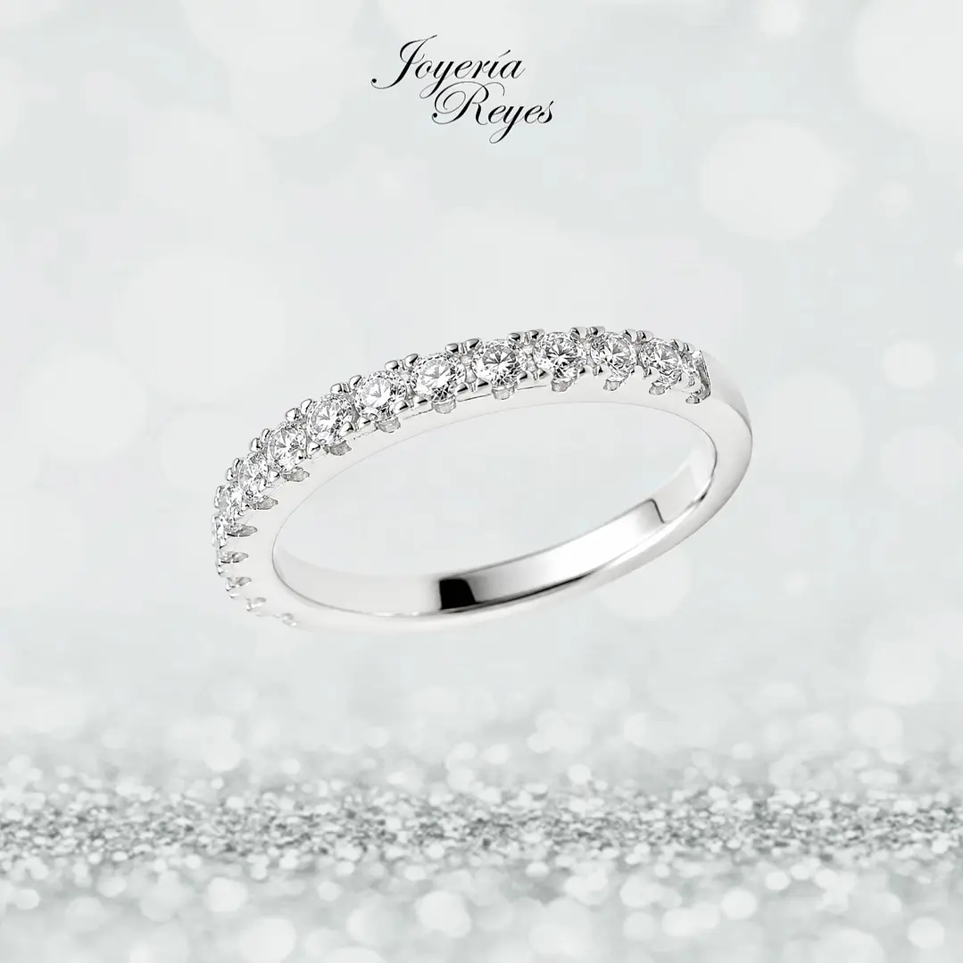 Anillo de plata rodinada fabricación Italiana - ley 925 - modelo SL90580A3T 1