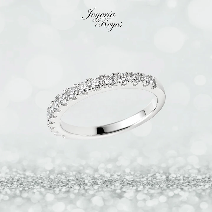 Anillo de plata rodinada fabricación Italiana - ley 925 - modelo SL90580A3T 1