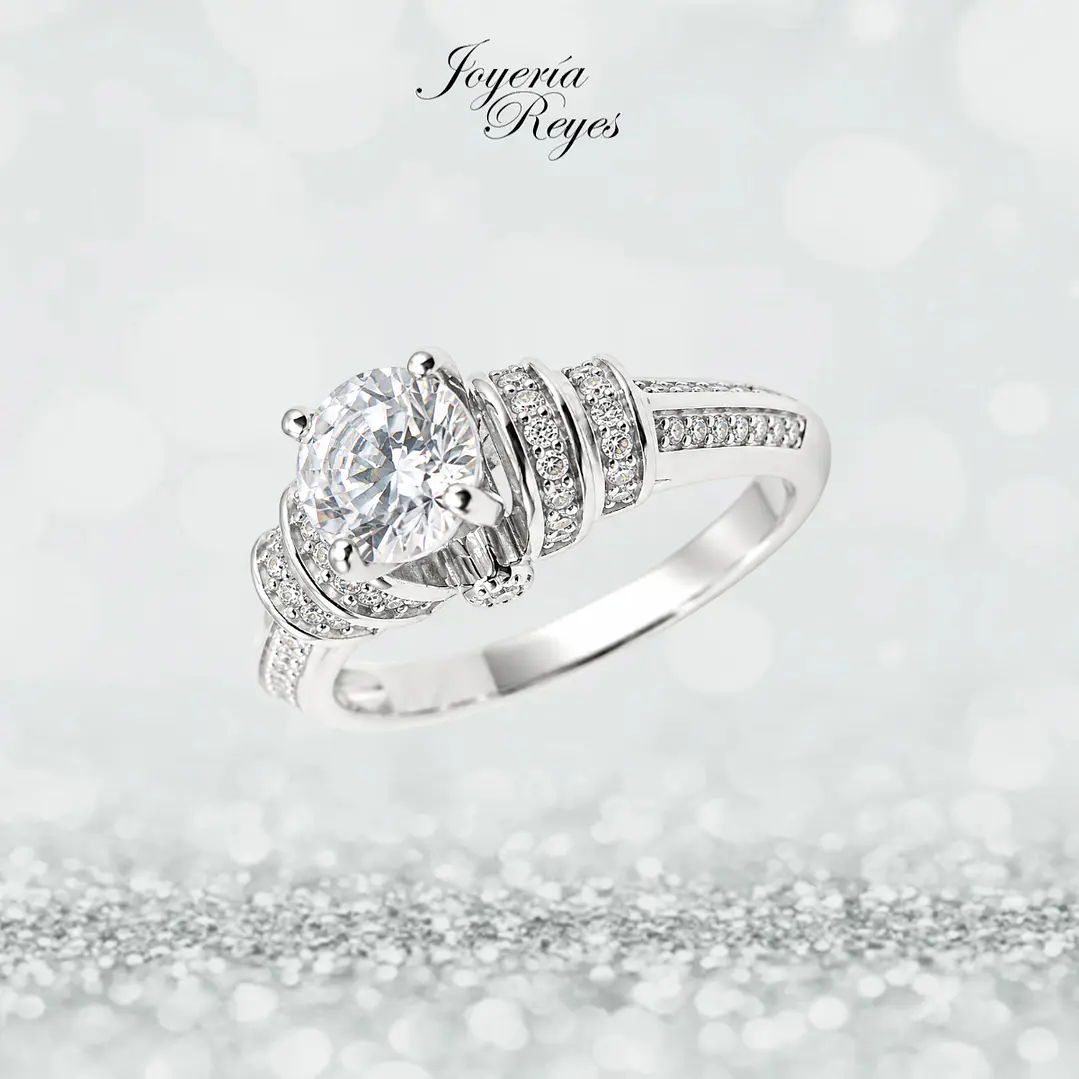 Anillo de plata rodinada fabricación Italiana - ley 925 - modelo SL90597A1 1