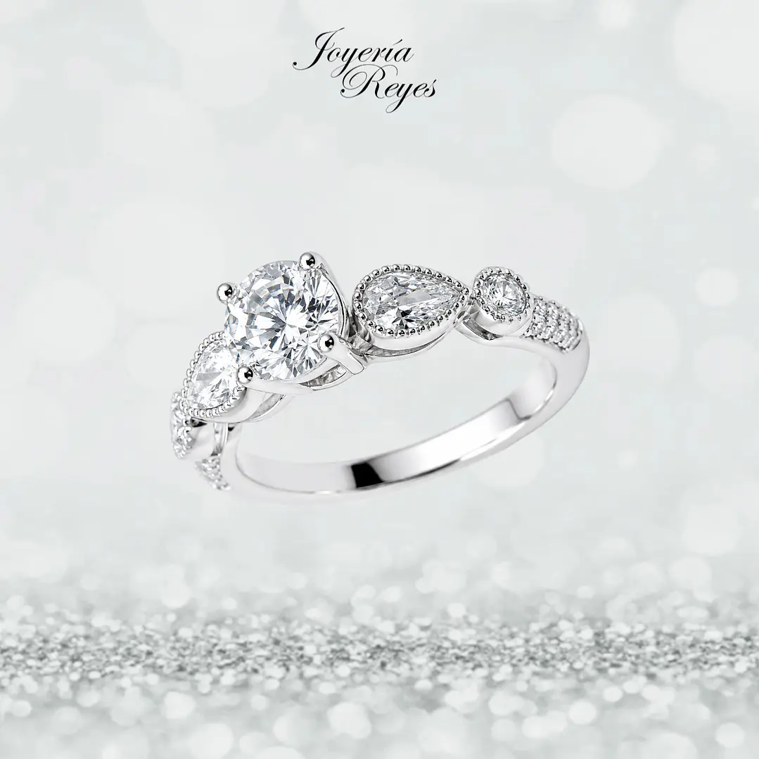 Anillo de plata rodinada fabricación Italiana - ley 925 - modelo SL90623A2T 1