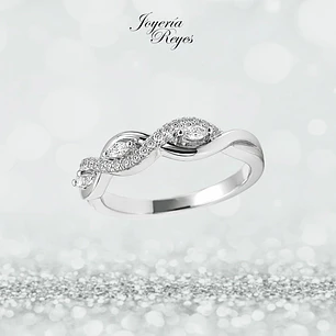 Anillo de plata rodinada fabricación Italiana - ley 925 - modelo SL90779A1