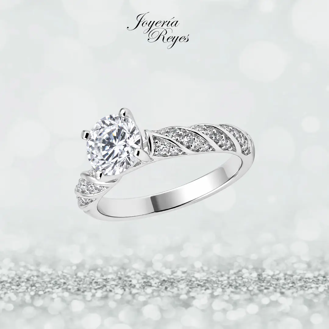 Anillo de plata rodinada fabricación Italiana - ley 925 - modelo SL90814A1 1