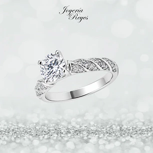 Anillo de plata rodinada fabricación Italiana - ley 925 - modelo SL90814A1