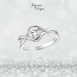Anillo de plata rodinada fabricación Italiana - ley 925 - modelo SL90817A1T