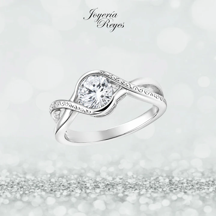 Anillo de plata rodinada fabricación Italiana - ley 925 - modelo SL90817A1T 1