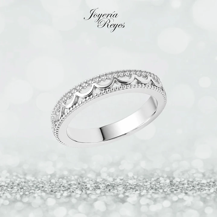 Anillo de plata rodinada fabricación Italiana - ley 925 - modelo SL90819A1VI 1